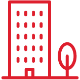 Red building icon